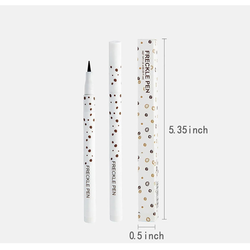 Dark brown waterproof freckle pen with precision tip for face and body application