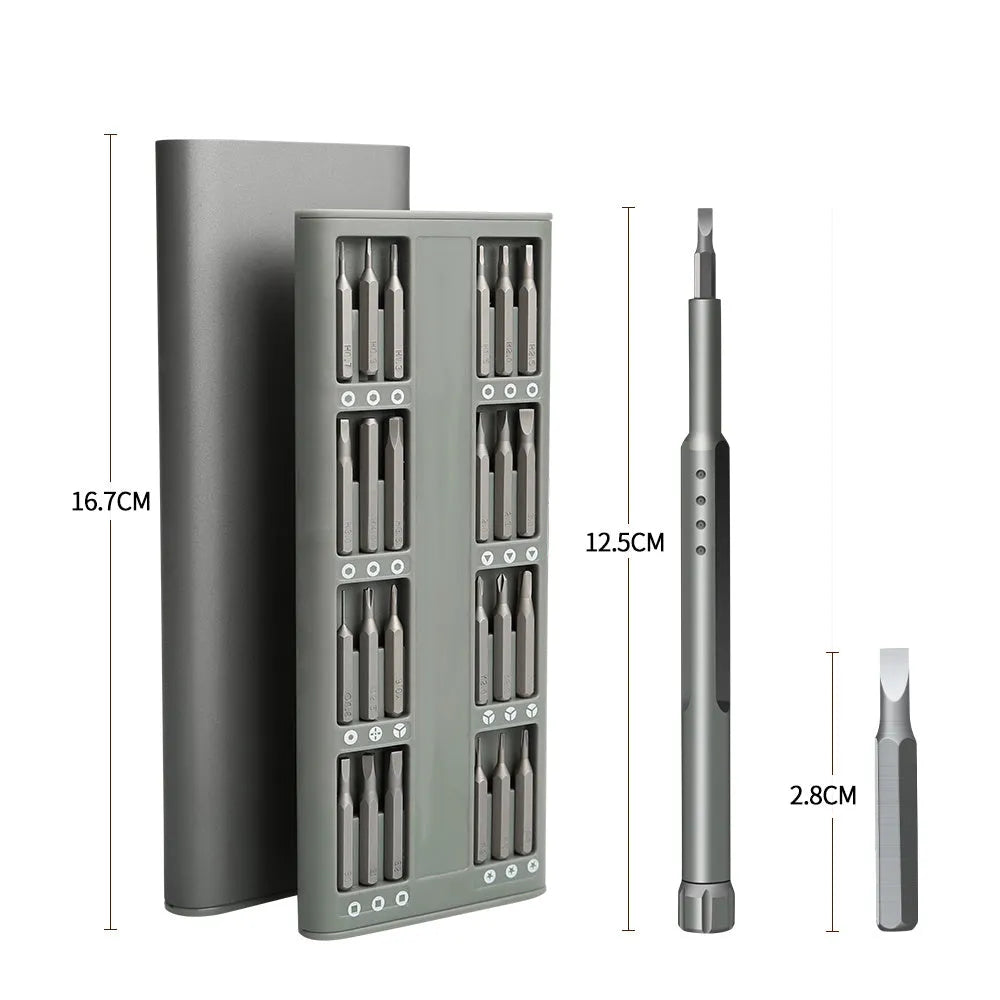 49-piece magnetic precision screwdriver set for mobile phone repair with carrying case