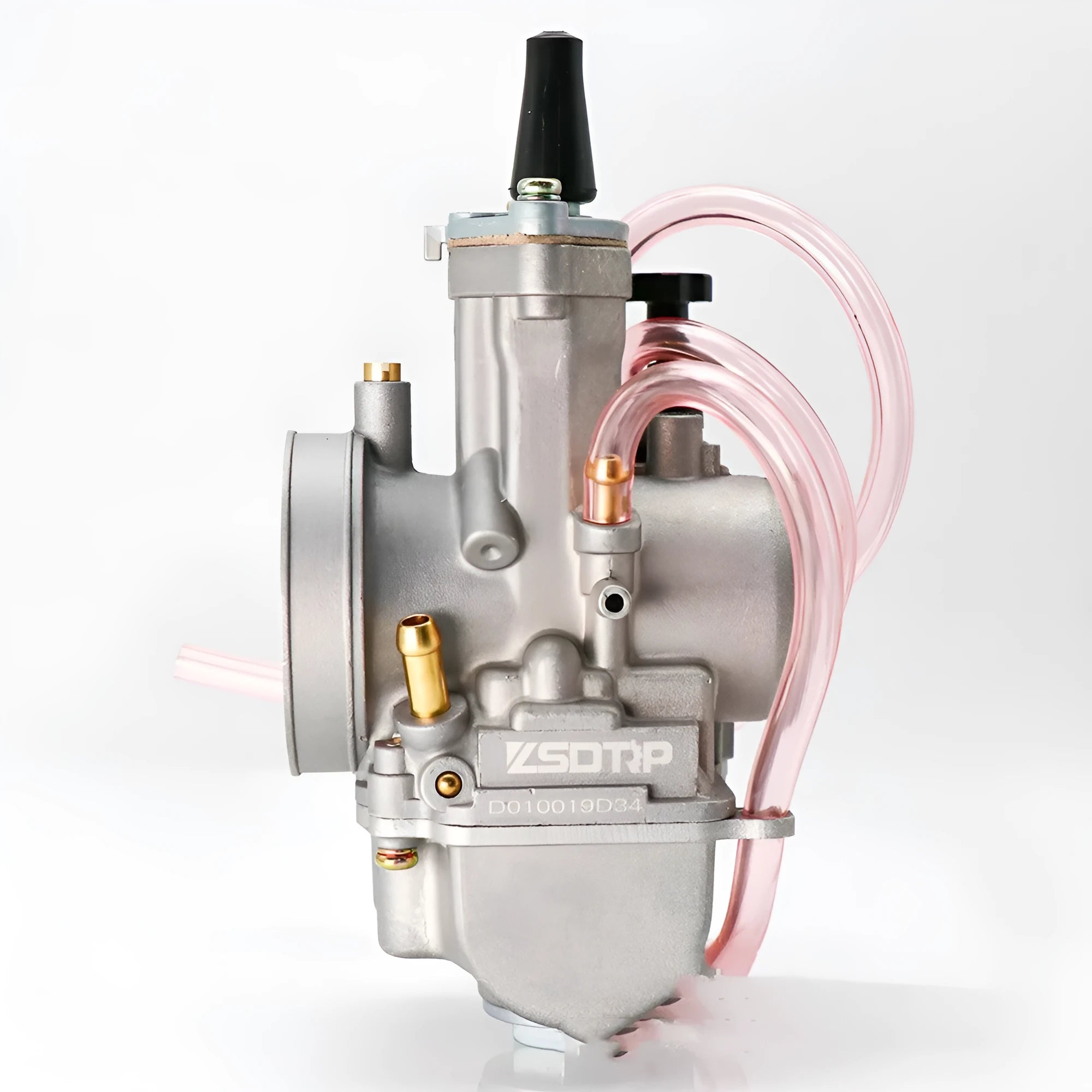 Sandblasted PWK motorcycle performance carburetor for engine tuning, sizes 21mm to 34mm.