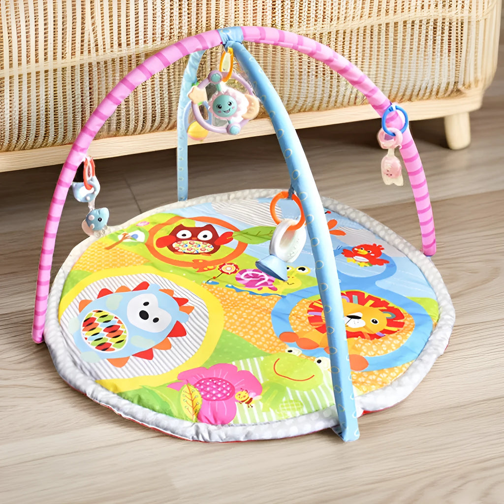 Velvet baby gymnastic blanket with animal patterns for teenage developmental play