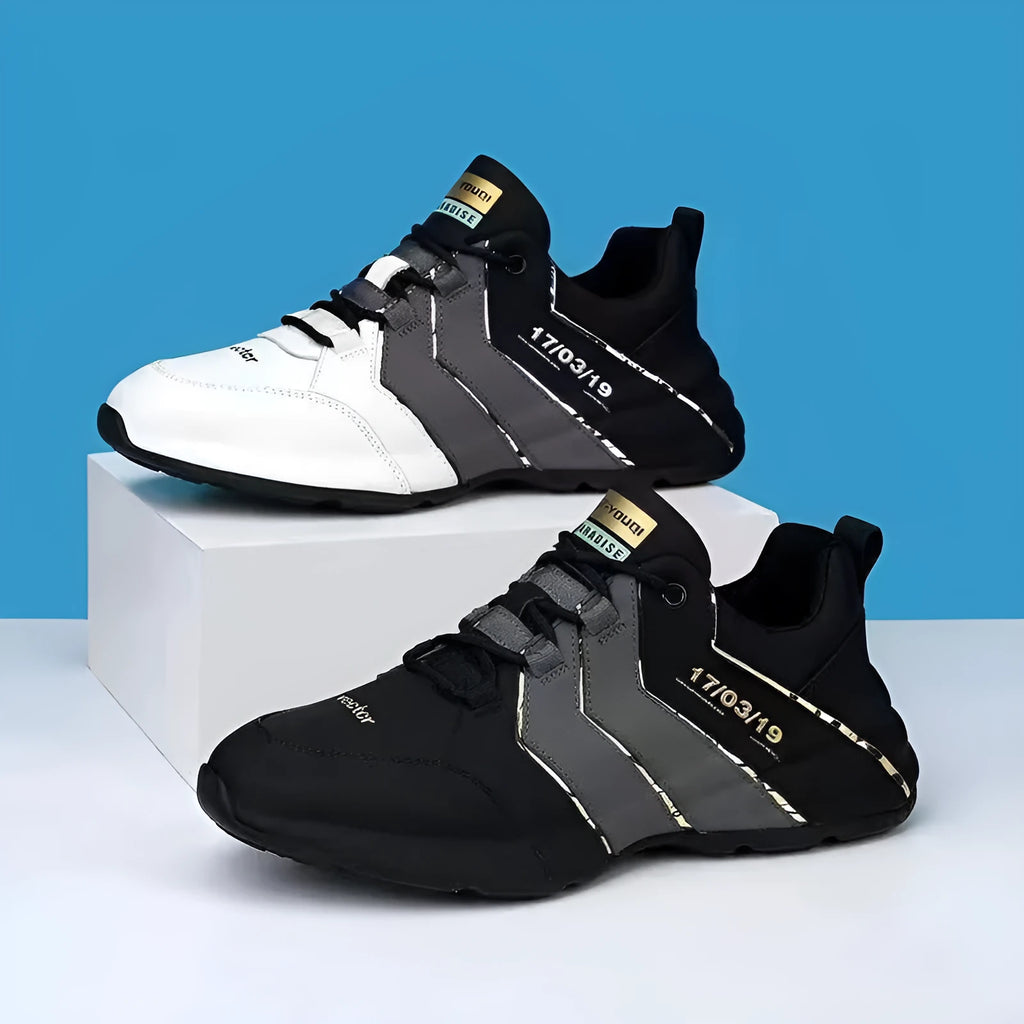 Teenagers' casual low-top sneakers with thick plastic sole and mesh lining in grey colour.