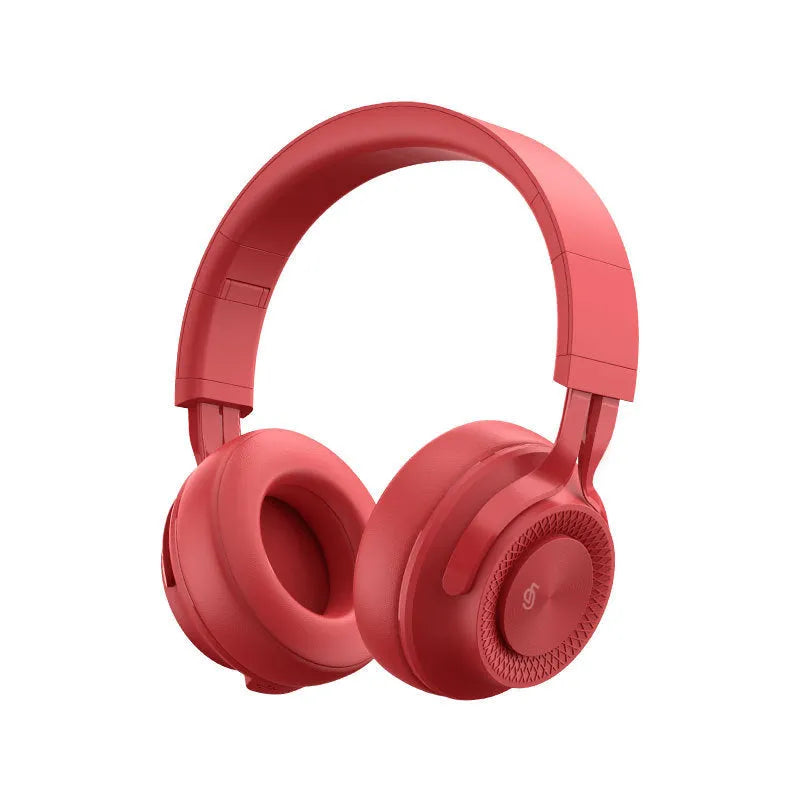 Wireless Bluetooth sports headset showing four colour options: black, red, grey, and green