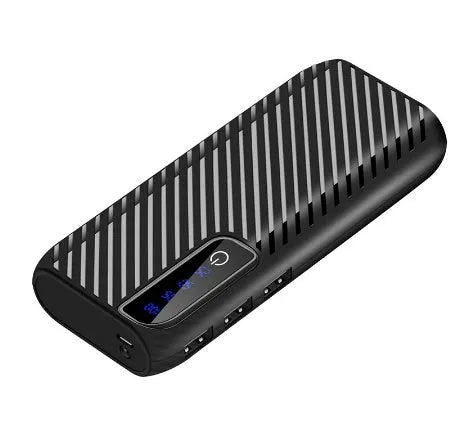 20000mAh portable mini power bank showing compact dimensions and dual USB charging ports