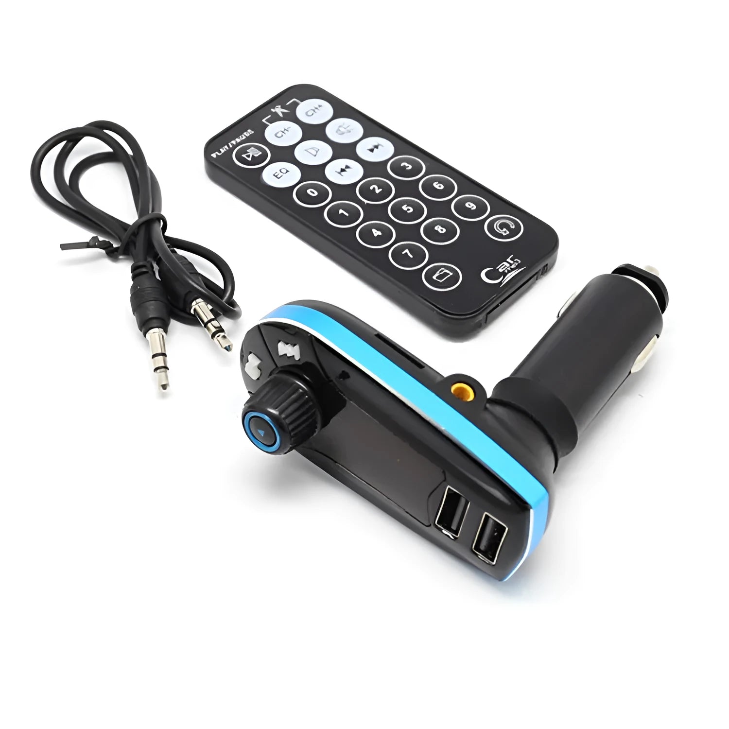 BT618C Bluetooth FM transmitter car adapter with LCD screen and USB charging port
