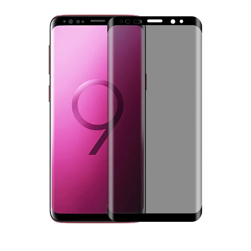 Tempered glass screen protector for Samsung Galaxy smartphones showing full-screen coverage.