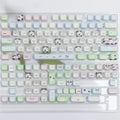 Full set of PBT sublimation key caps for mechanical keyboards showing alphanumeric keys and modifiers