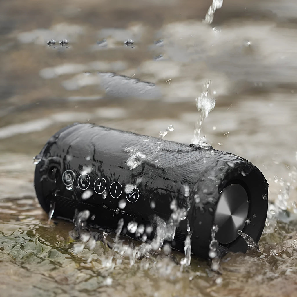 Outdoor waterproof wireless speaker with 20m range and multiple colour options