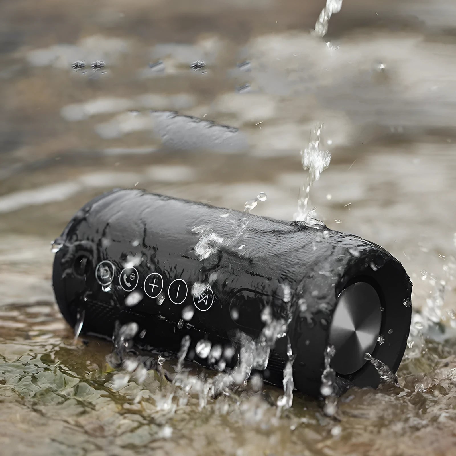 Outdoor waterproof wireless speaker with 20m range and multiple colour options