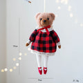 Princess bear and gentleman bear plush doll couple set in cartoon style with cloth construction