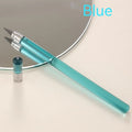 Clear acrylic eternal mechanical pencil with alloy writing tip and assorted coloured lead refills.
