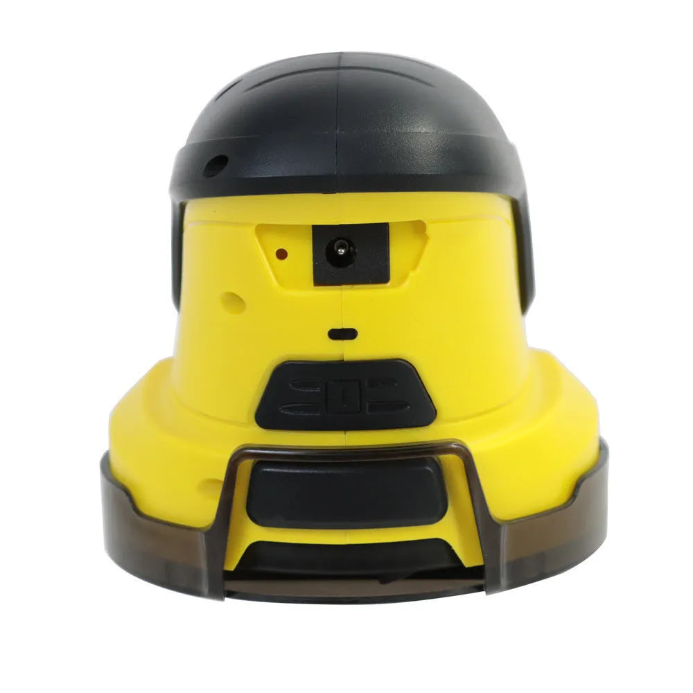Yellow cordless electric snow scraper with USB charging cable for car windshield ice removal