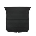 TPR car floor mat set for Tesla Model Y, showing foot mats, storage box mat, and tailbox mats.