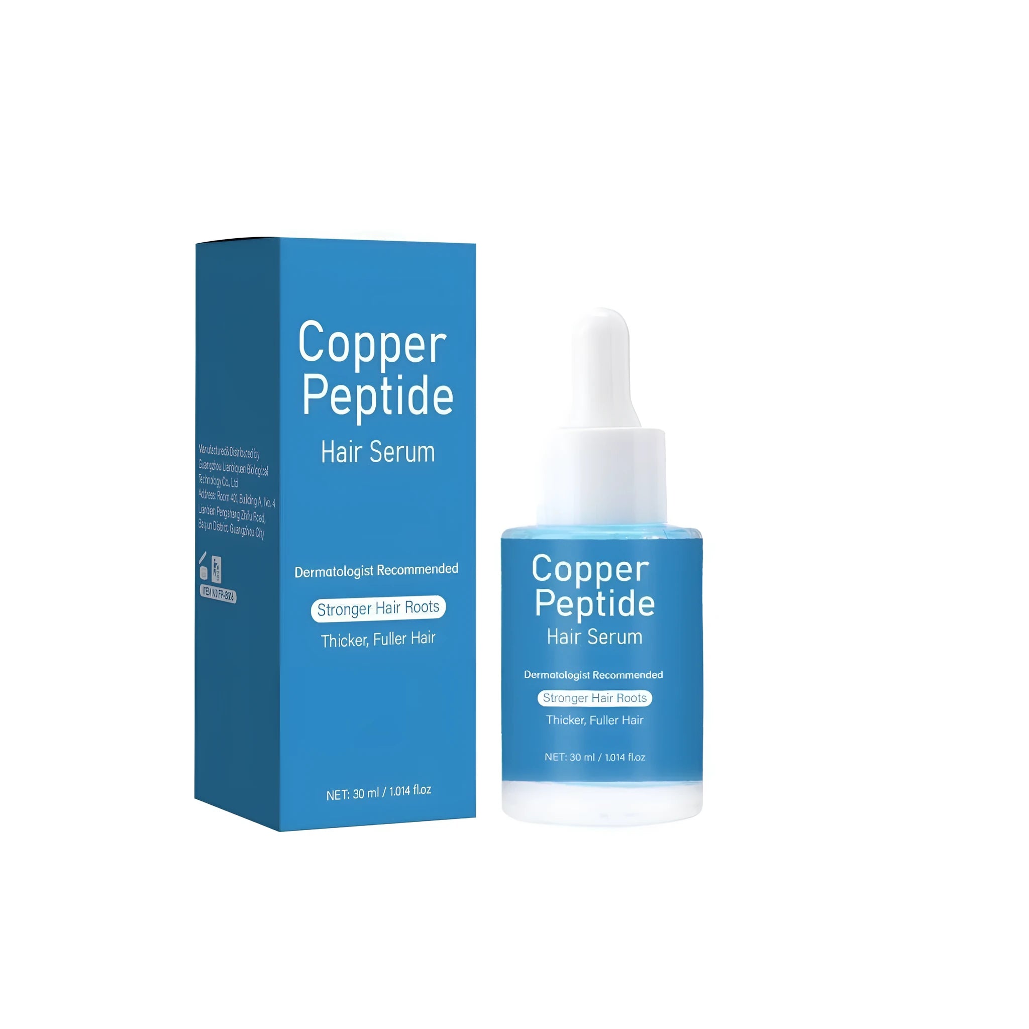 30ml copper peptide hair care oil bottle with dropper applicator for targeted treatment