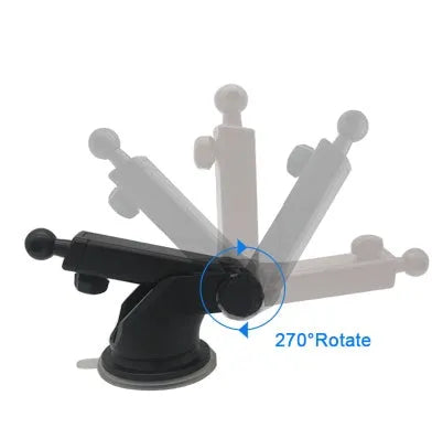 Universal telescopic long rod car phone and navigation bracket made from black ABS plastic.