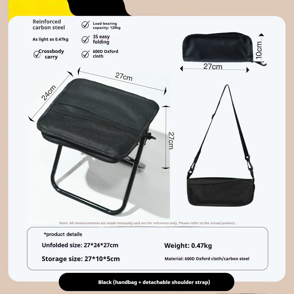 Lightweight foldable outdoor camp chair stool in a choice of six colours.