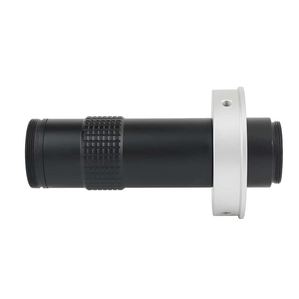 Black industrial inspection camera monocular lens with adjustable 0.1-1.3x magnification