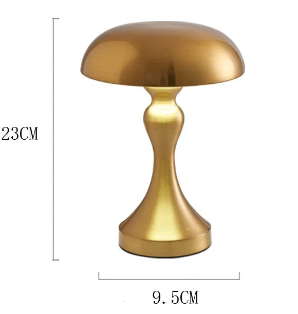 Metallic LED desk lamp with touch control showing three colour temperature options