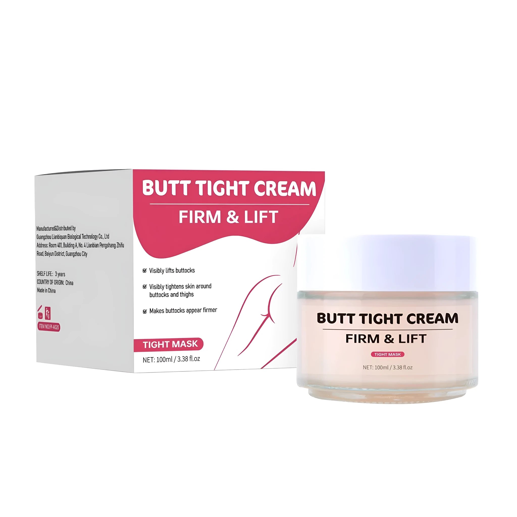 100ml hip tightening cream container with nourishing and firming properties