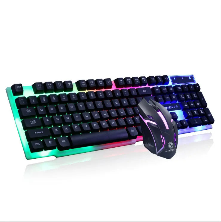 Limei GTX300 gaming keyboard and mouse set with backlight in four colour variations