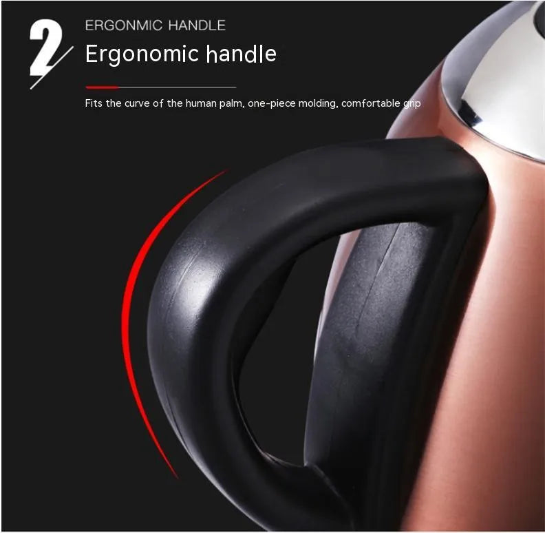 Gold stainless steel electric kettle with touch controls and 1 litre capacity