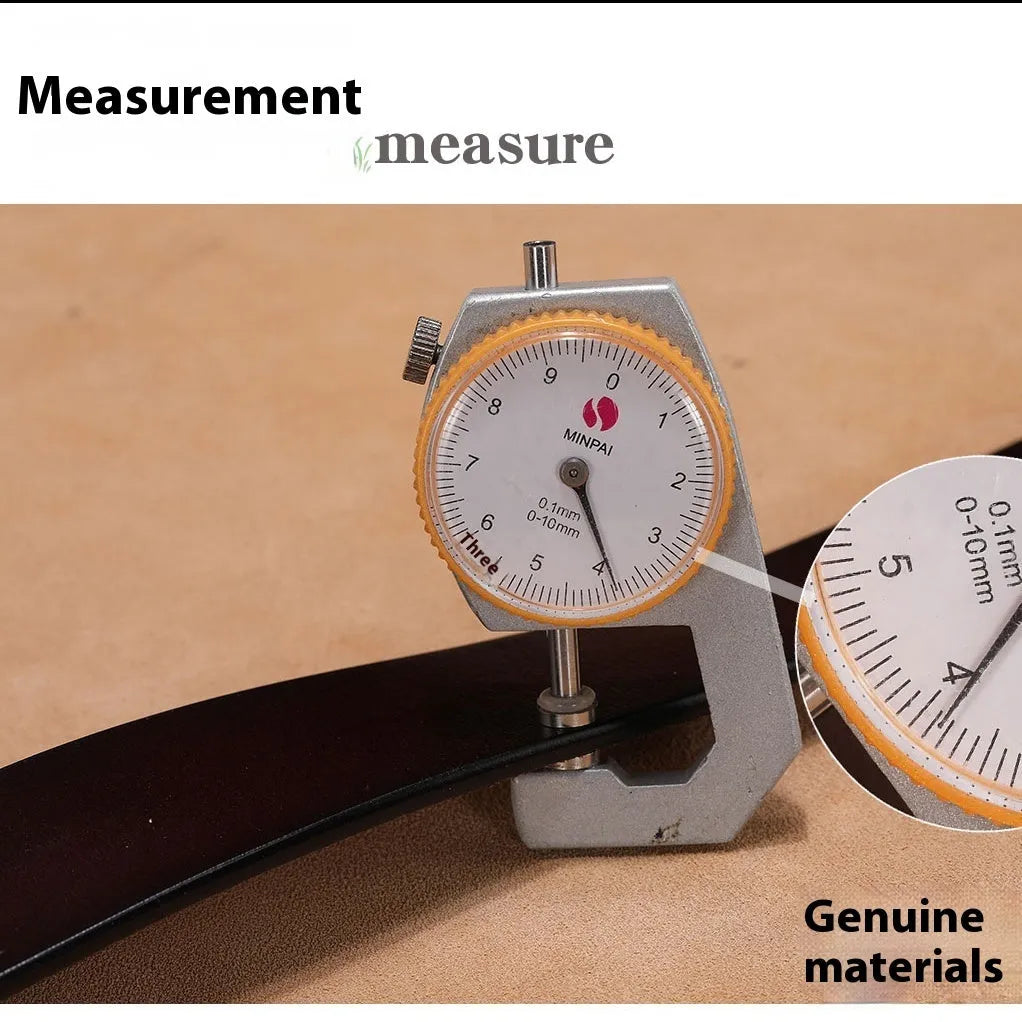 Square head alloy pin buckle casual leather belt in black or brown, shown with length options.