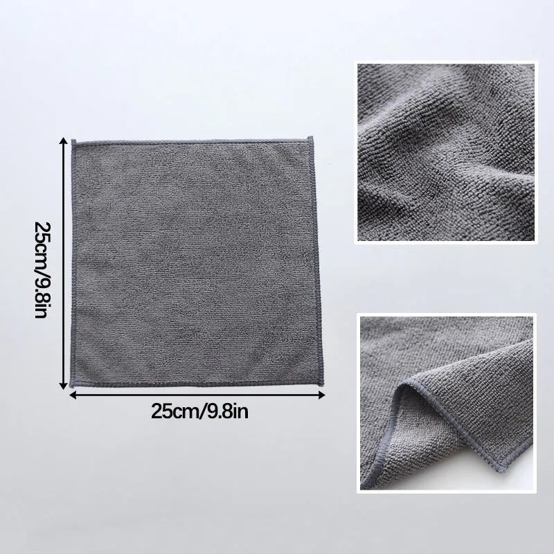 Grey square 25cm kitchen oilproof cleaning cloth for pots and bowls