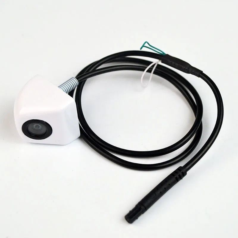Waterproof metal car reversing camera with screw mounting and integrated cable