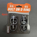 Galvanised carbon steel floor hook with black finish and pull ring for vehicle cargo securing