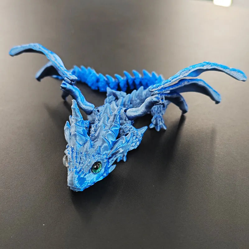 3D printed dragon wing decoration in PLA plastic measuring 25×16×3cm