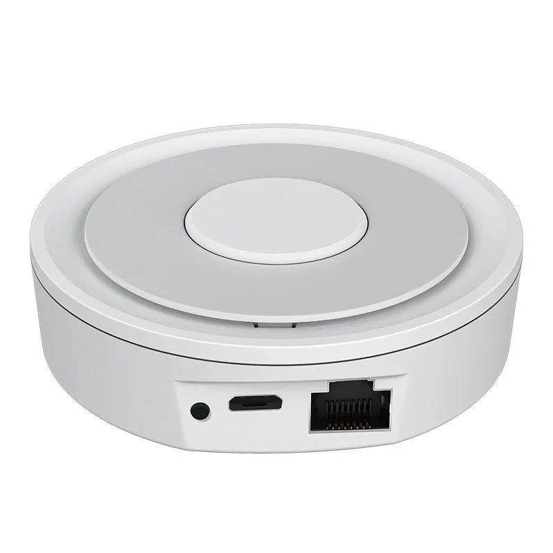 White square smart home ZigBee gateway hub with dimensions 78mm by 78mm.