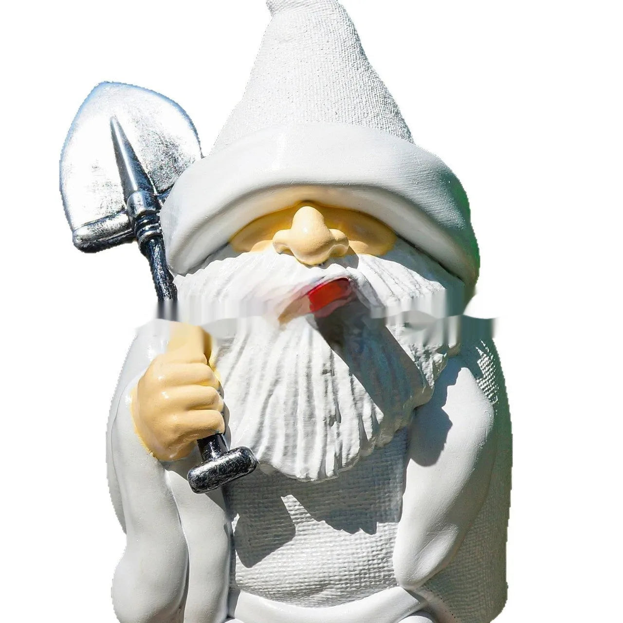 Christmas resin craft smoking shovel dwarf ornament for garden decoration display
