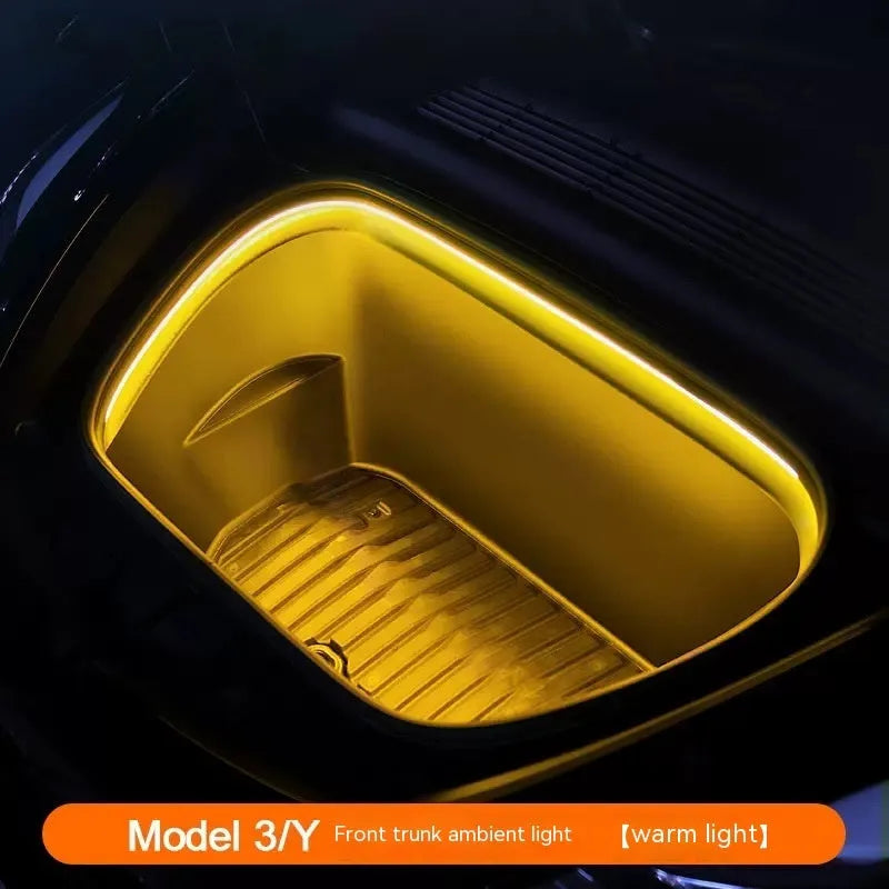 Tesla Model 3 and Model Y front cup holder ambience lighting kit in soft silicone housing