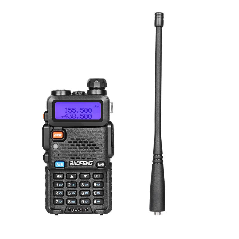 VHF UHF two-way radio walkie talkie with LCD display and compact handheld design