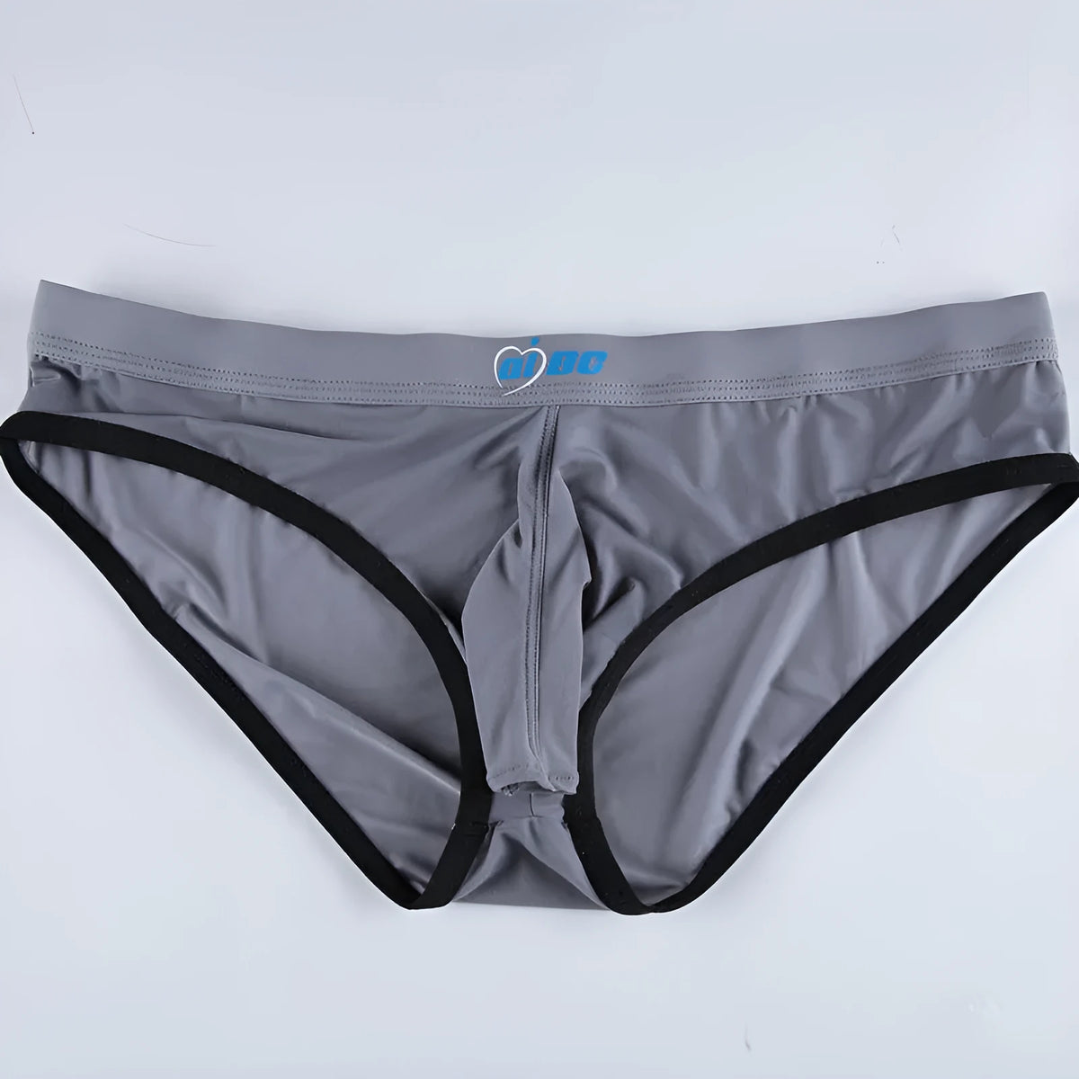 Men's ice silk bazooka briefs with bullet separation function in mid waist style