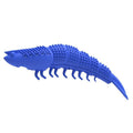 Blue hard rubber catnip chew toy with dental cleaning texture and interactive bell