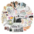 50 sheets of 4-6cm waterproof graffiti and cartoon stickers from the mildew album series.