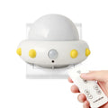 Remote control UFO bedside night light in blue, pink, or white with LED illumination