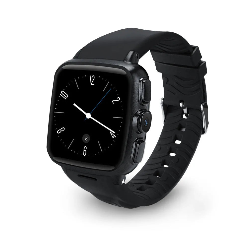 Z01 smart watch with 1.54 inch screen and camera in black or white colour options