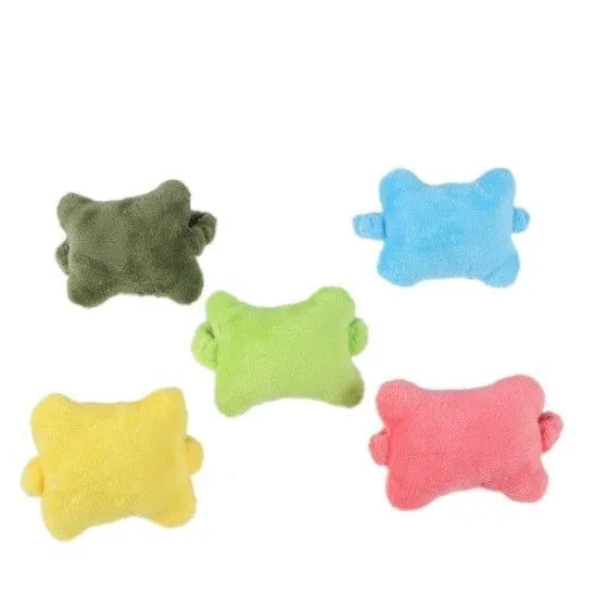 Plush wrist protector mouse pad pillow in blue, green and pink colours for keyboard typing comfort