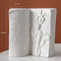 Ceramic book stand with glazed finish in modern simplicity style for desktop organisation and decoration