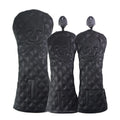 Black and white golf wooden pole waterproof protective cover for club organisation
