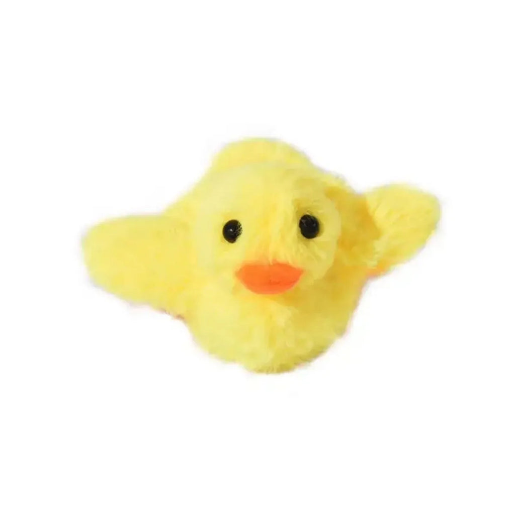 Yellow interactive plush cat toy shaped like a chick with vibration sensor