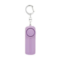 Girls self-defense alarm in various colours showing compact 86x30x20mm size with LED light