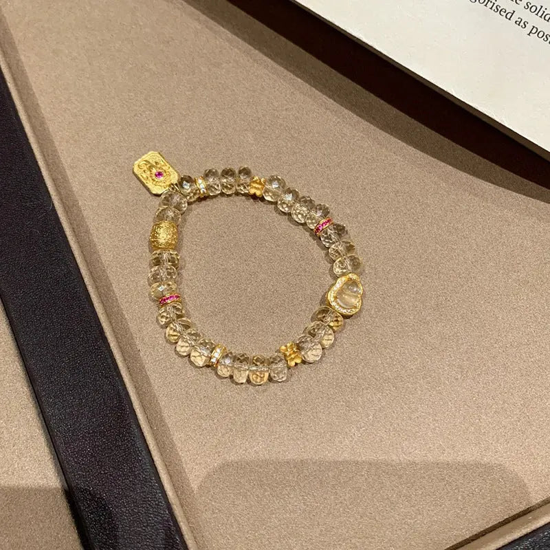 Women's artificial crystal bead bracelet with geometric shape and SJSL-0081 colourway