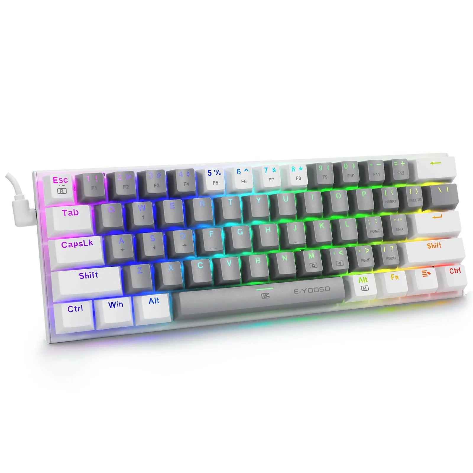 Z11 aluminium mechanical keyboard showing RGB lighting and mechanical key switches