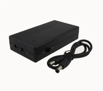 Safurance 12V 1A mini UPS backup battery 14.8W for security cameras and access control, compact black power supply