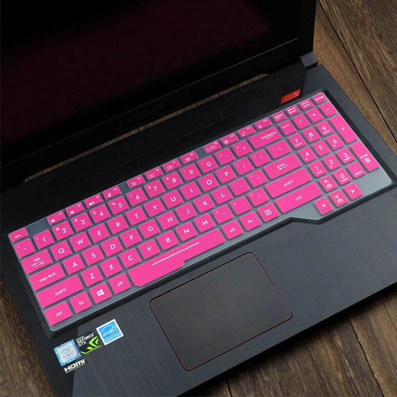 ASUS Flight laptop keyboard protective film cover in multiple colour options on a laptop