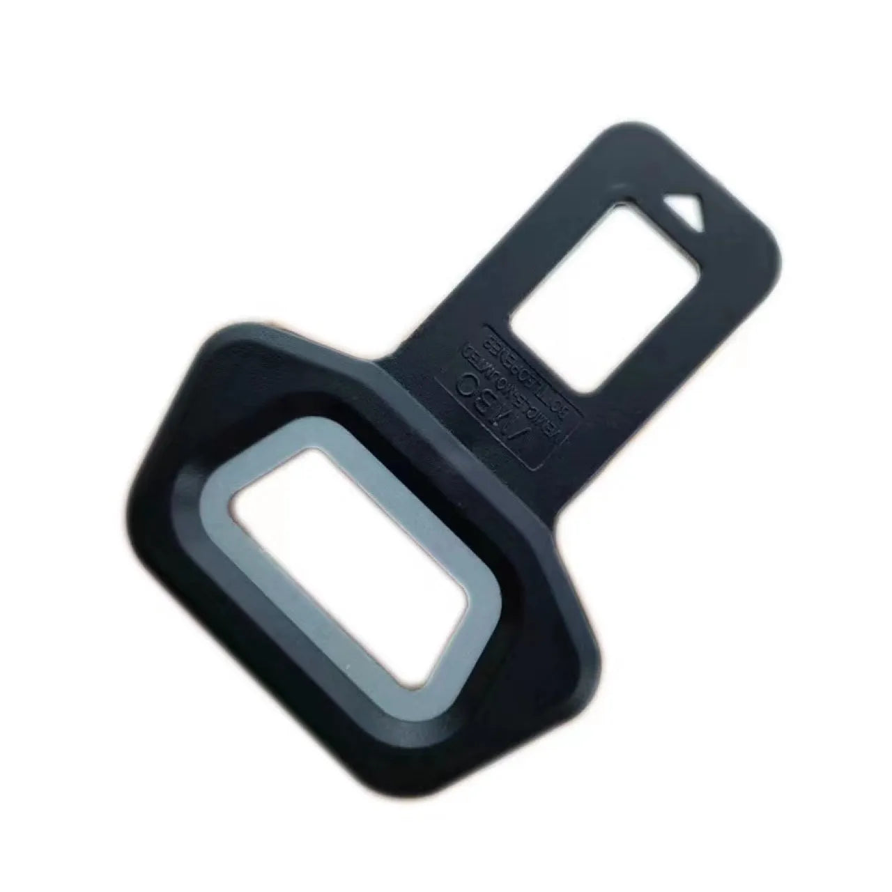 Aluminium keychain bottle opener with frosted carbon fibre finish and 2.1 cm buckle pick head.