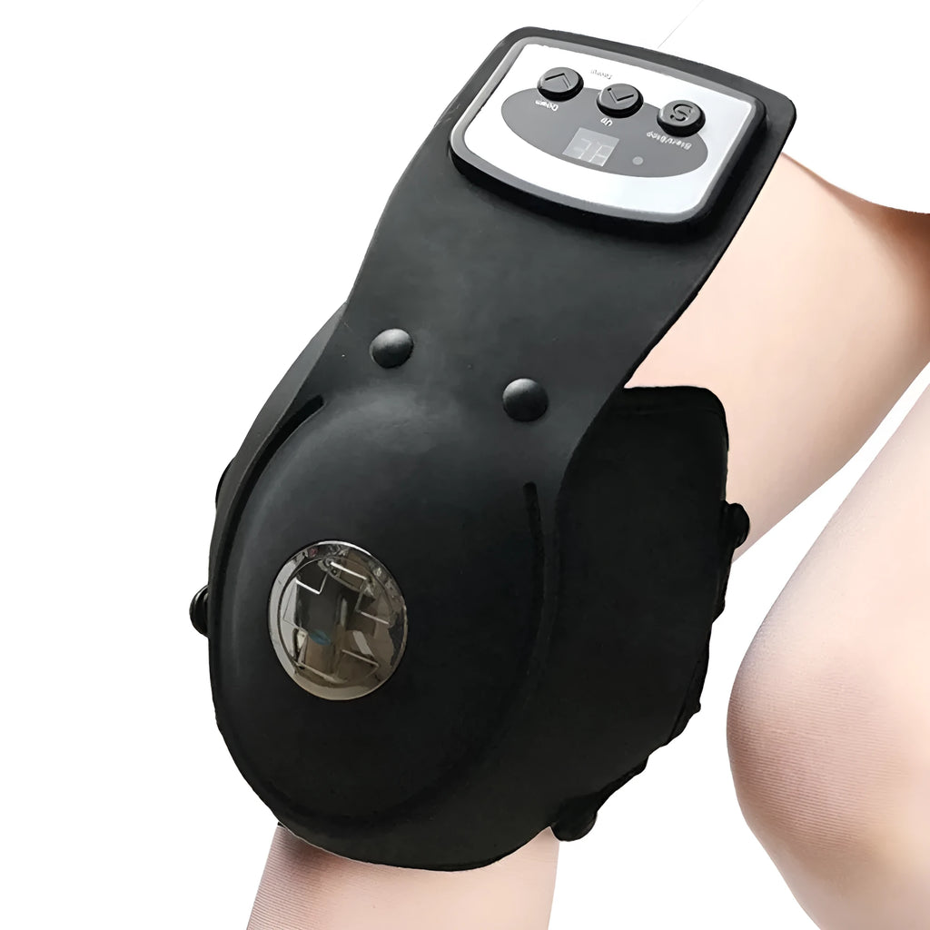 Infrared knee massager with adjustable temperature control and included knee and shoulder pads