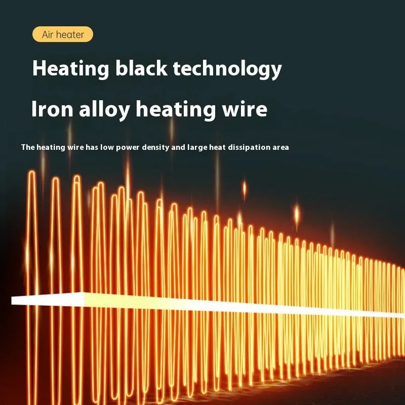 Compact white electric heater with adjustable power settings for desktop use